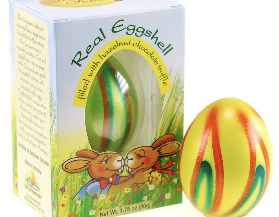 Truffle Shells - Real Eggshell filled with hazelnut chocolate truffle