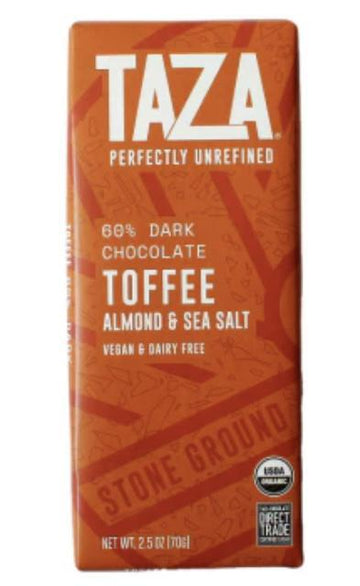 Taza - Toffee Almond and Sea Salt Chocolate Bar