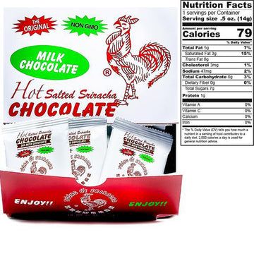 Rock Da Rooster Hot Salted Sriracha Milk Chocolate Mini