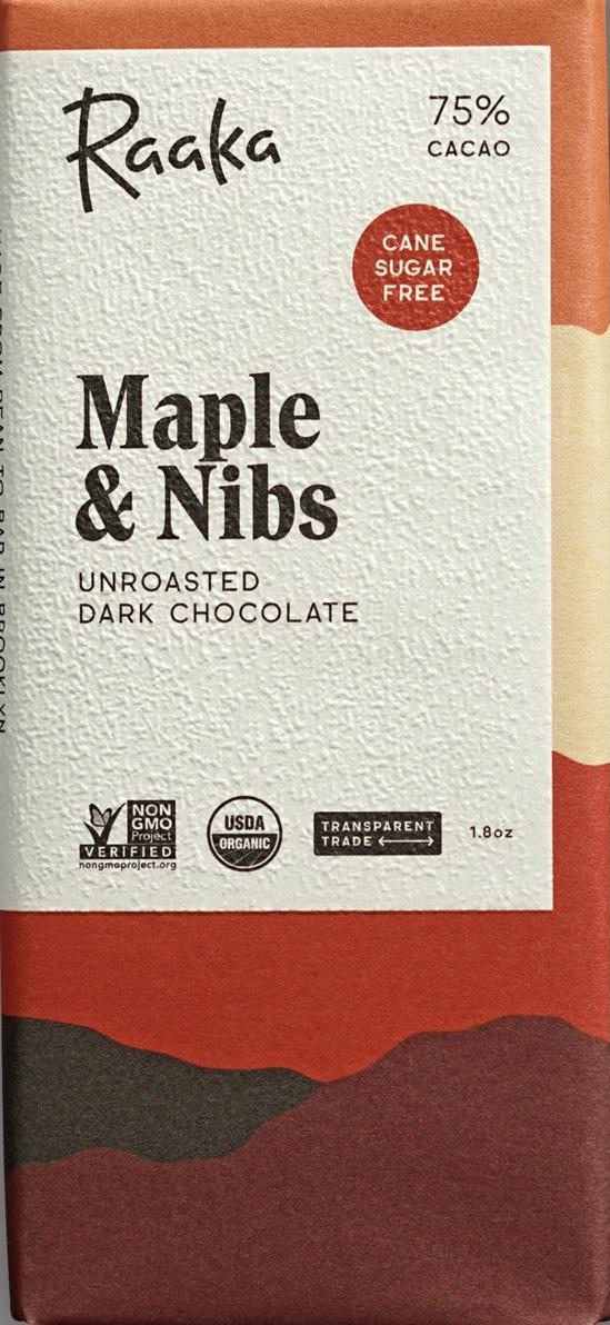 Raaka - Maple & Nibs Unroasted Dark Chocolate