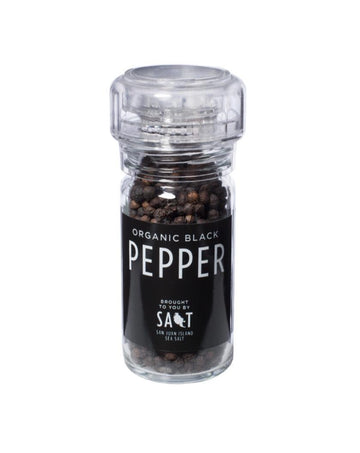 San Juan Island Sea Salt - Organic Black Pepper Grinder 1.6oz