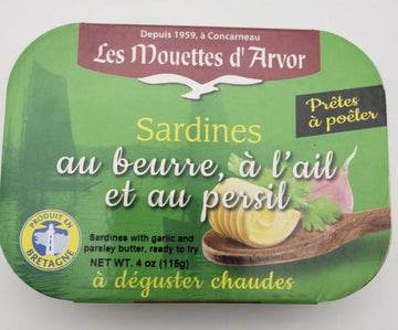 Mouettes D’Arvor - Sardines with garlic, butter, and parsley
