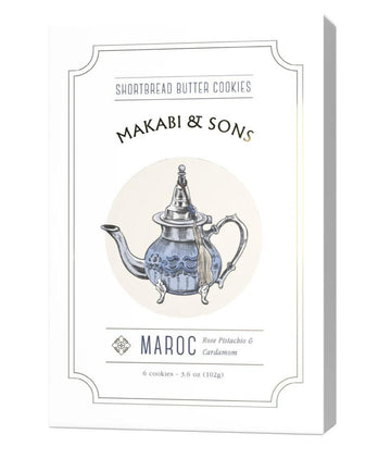 Makabi & Sons - Shortbread Butter Cookies - Maroc - Rose Pistachio and Cardamom
